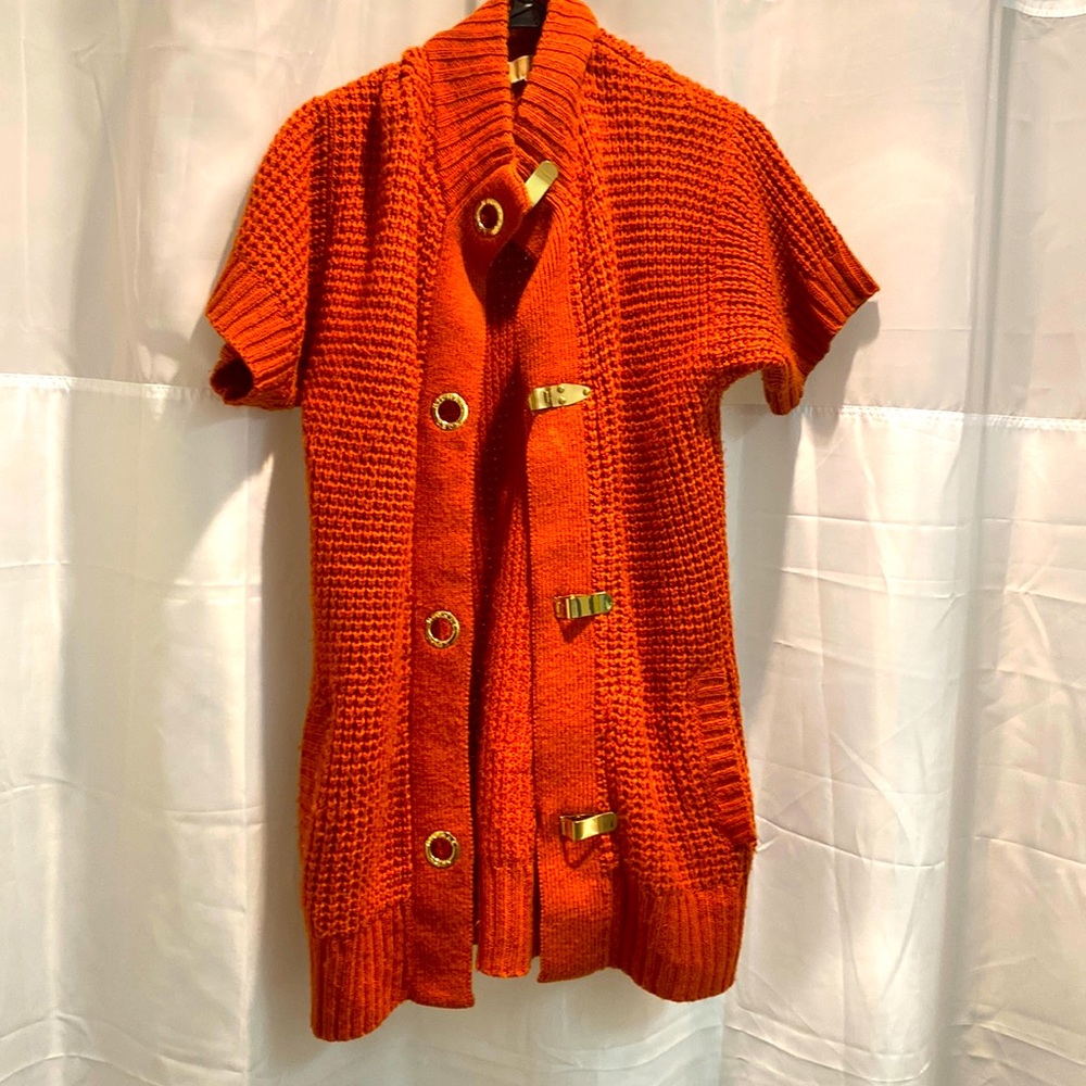 Michael Kors orange cardigan